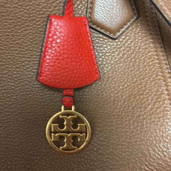 Tory Burch Large Perry Satchel in Moose Brown Leather - Picture 13 of 14